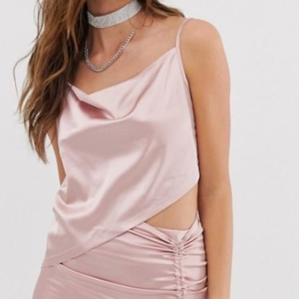 One Above Another Asymmetric Crop Top